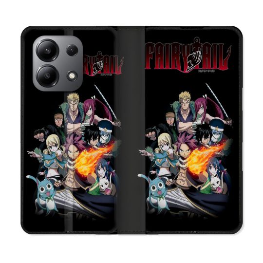Housse cuir portefeuille pour Xiaomi Redmi Note 13 4G Manga Fairy Tail Logo Team