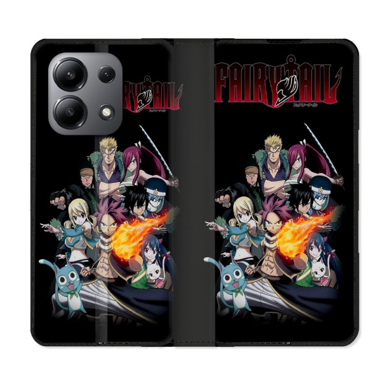 Housse cuir portefeuille pour Xiaomi Redmi Note 13 4G Manga Fairy Tail Logo Team