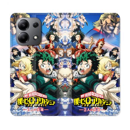 Housse cuir portefeuille pour Xiaomi Redmi Note 13 4G Manga My Hero Academia Affiche