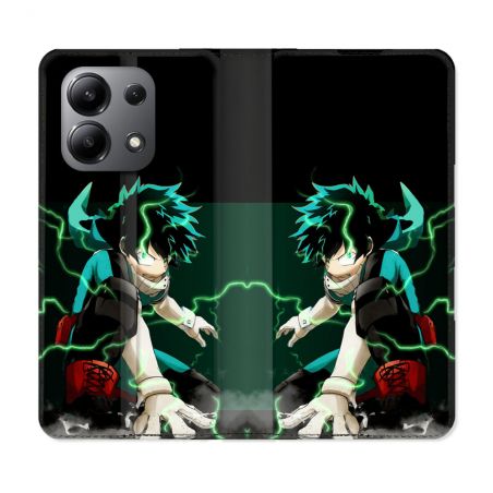 Housse cuir portefeuille pour Xiaomi Redmi Note 13 4G Manga My Hero Academia Deku