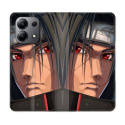 Housse cuir portefeuille pour Xiaomi Redmi Note 13 4G Manga Naruto Itachi Visage
