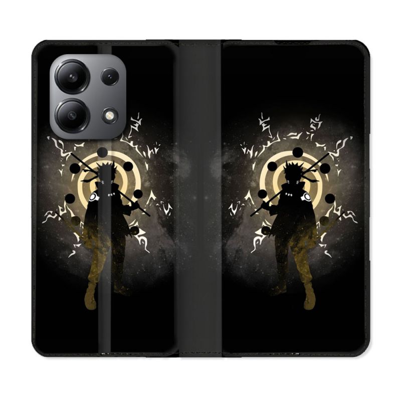 Housse cuir portefeuille pour Xiaomi Redmi Note 13 4G Manga Naruto Sage