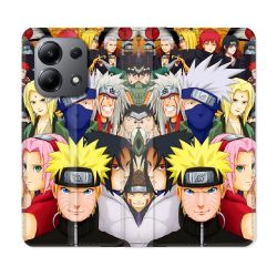 Housse cuir portefeuille pour Xiaomi Redmi Note 13 4G Manga Naruto Team