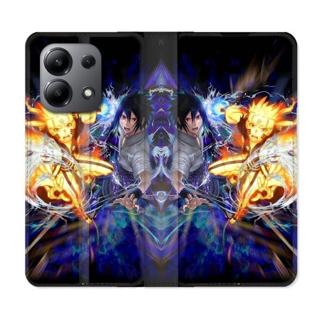 Housse cuir portefeuille pour Xiaomi Redmi Note 13 4G Manga Naruto VS