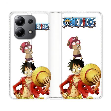 Housse cuir portefeuille pour Xiaomi Redmi Note 13 4G Manga One Piece Chopper