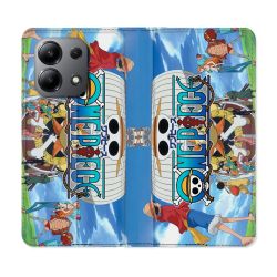 Housse cuir portefeuille pour Xiaomi Redmi Note 13 4G Manga One Piece Sunny