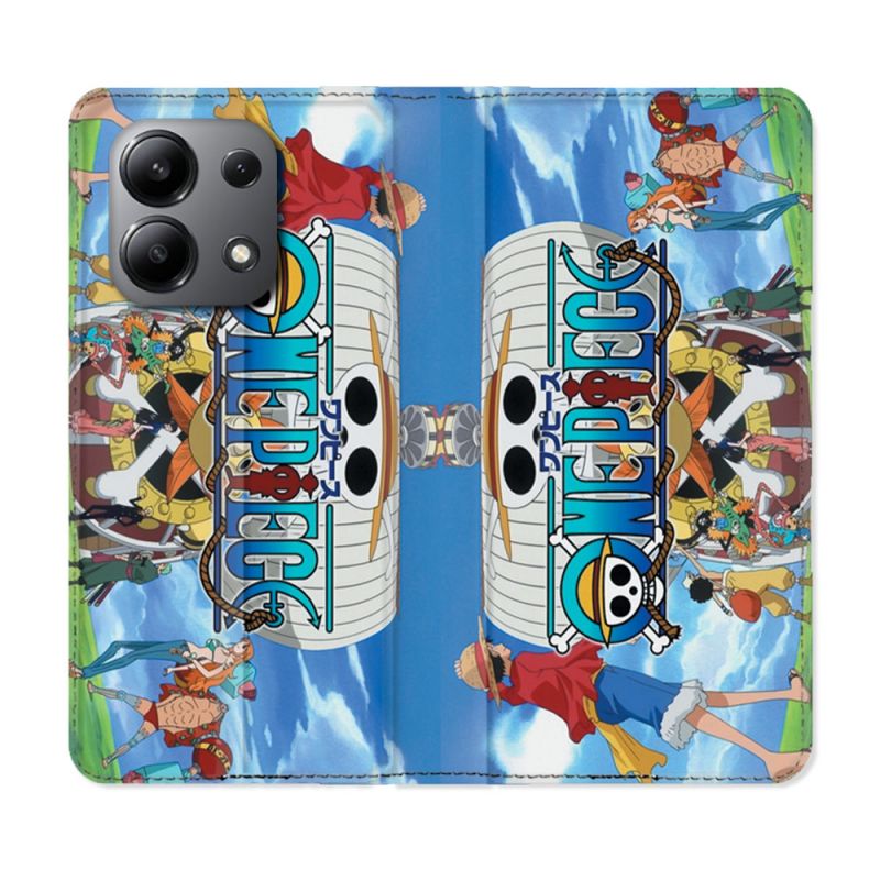 Housse cuir portefeuille pour Xiaomi Redmi Note 13 4G Manga One Piece Sunny