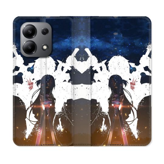 Housse cuir portefeuille pour Xiaomi Redmi Note 13 4G Manga SAO sword Art Online Asuna