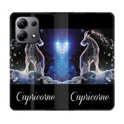 Housse cuir portefeuille pour Xiaomi Redmi Note 13 4G Signe Zodiaque 2 Capricorne