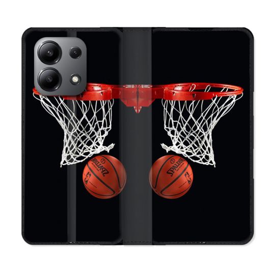 Housse cuir portefeuille pour Xiaomi Redmi Note 13 4G Sport Basket Panier