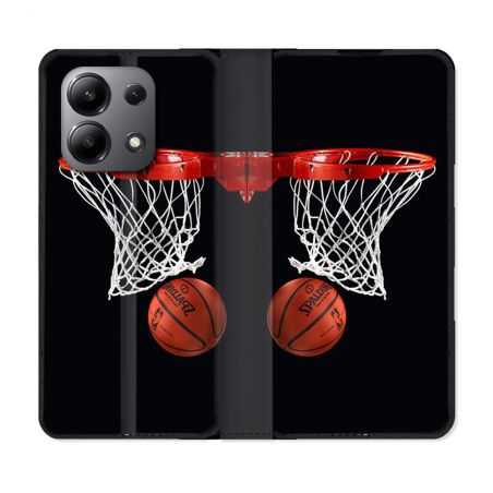 Housse cuir portefeuille pour Xiaomi Redmi Note 13 4G Sport Basket Panier