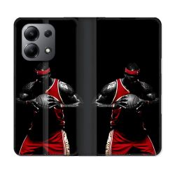 Housse cuir portefeuille pour Xiaomi Redmi Note 13 4G Sport Basketeur