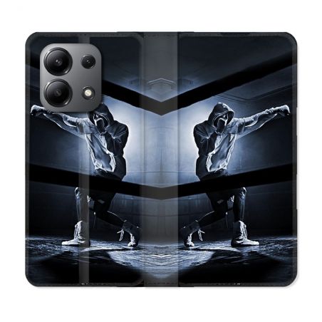 Housse cuir portefeuille pour Xiaomi Redmi Note 13 4G Sport Boxe Poing