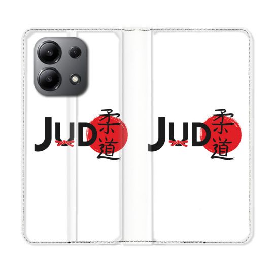 Housse cuir portefeuille pour Xiaomi Redmi Note 13 4G Sport Judo Logo