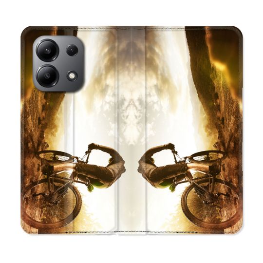 Housse cuir portefeuille pour Xiaomi Redmi Note 13 4G Sport VTT Soleil