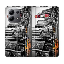 Housse cuir portefeuille pour Xiaomi Redmi Note 13 4G Voyage Amerique USA New York Taxi