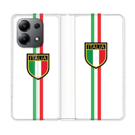 Housse cuir portefeuille pour Xiaomi Redmi Note 13 4G Voyage Italie 3 Blanc