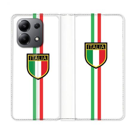 Housse cuir portefeuille pour Xiaomi Redmi Note 13 4G Voyage Italie 3 Blanc
