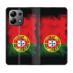 Housse cuir portefeuille pour Xiaomi Redmi Note 13 4G Voyage Portugal Drapeau