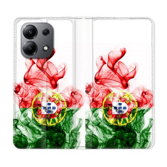 Housse cuir portefeuille pour Xiaomi Redmi Note 13 4G Voyage Portugal Flamme