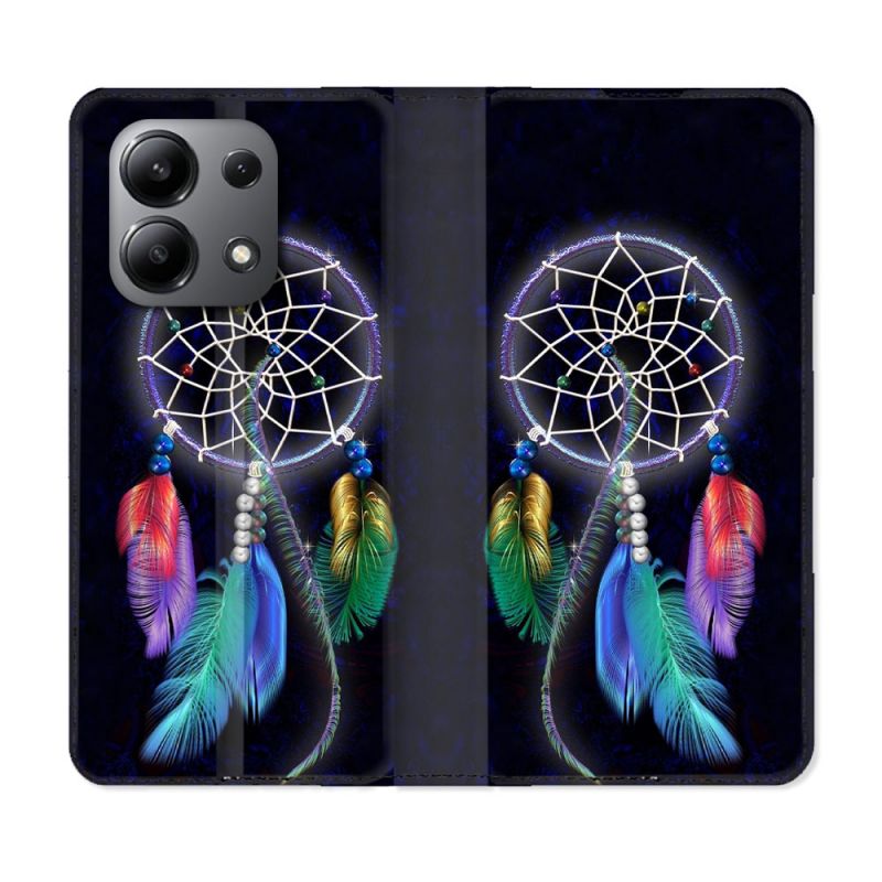 Housse cuir portefeuille pour Xiaomi Redmi Note 13 4G Zen Attrape Reve Multicolore