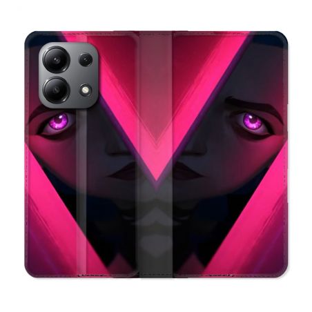 Housse cuir portefeuille pour Xiaomi Redmi Note 13 4G Arcane Jynx Rose