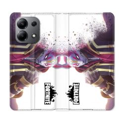 Housse cuir portefeuille pour Xiaomi Redmi Note 13 4G Fortnite Blanc