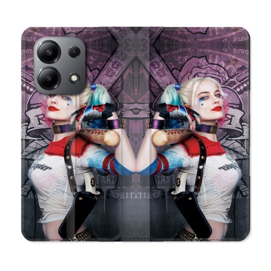 Housse cuir portefeuille pour Xiaomi Redmi Note 13 4G Harley Quinn Batte