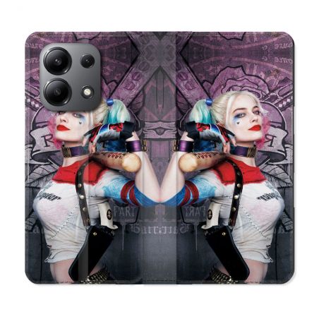 Housse cuir portefeuille pour Xiaomi Redmi Note 13 4G Harley Quinn Batte