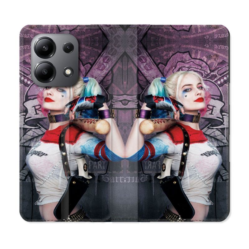 Housse cuir portefeuille pour Xiaomi Redmi Note 13 4G Harley Quinn Batte