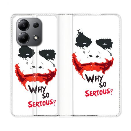 Housse cuir portefeuille pour Xiaomi Redmi Note 13 4G Joker Blanc