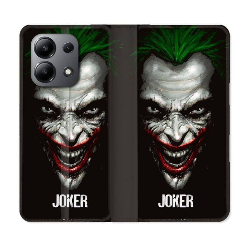 Housse cuir portefeuille pour Xiaomi Redmi Note 13 4G Joker Noir
