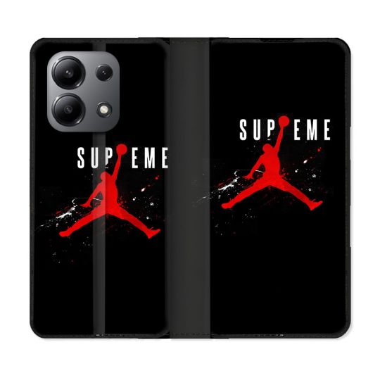 Housse cuir portefeuille pour Xiaomi Redmi Note 13 4G Jordan Supreme Noir