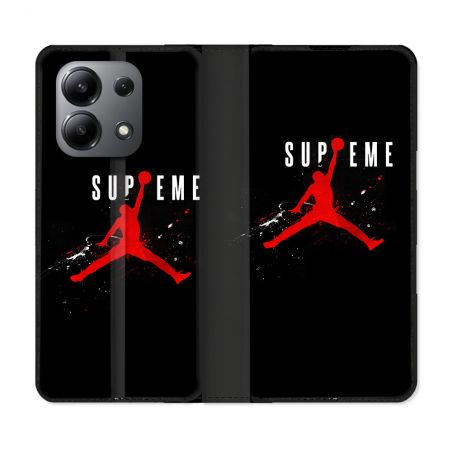 Housse cuir portefeuille pour Xiaomi Redmi Note 13 4G Jordan Supreme Noir