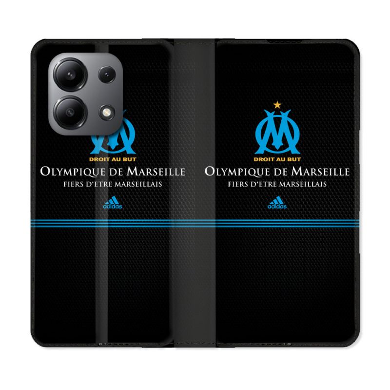 Housse cuir portefeuille pour Xiaomi Redmi Note 13 4G Olympique Marseille OM Fier etre Marseillais