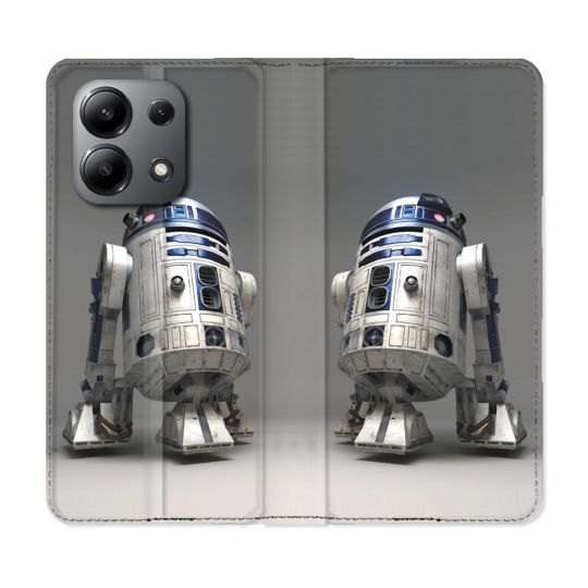 Housse cuir portefeuille pour Xiaomi Redmi Note 13 4G Star Wars - R2D2