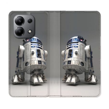 Housse cuir portefeuille pour Xiaomi Redmi Note 13 4G Star Wars - R2D2