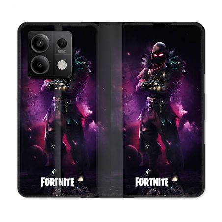 Housse cuir portefeuille pour Xiaomi Redmi Note 13 5G Fortnite Raven