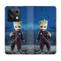 Housse cuir portefeuille pour Xiaomi Redmi Note 13 5G Groot Bleu