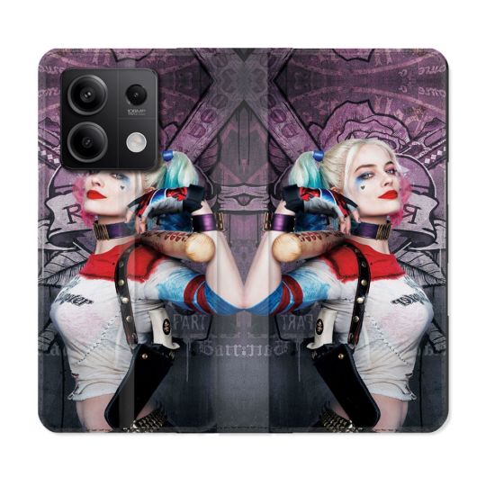 Housse cuir portefeuille pour Xiaomi Redmi Note 13 5G Harley Quinn Batte