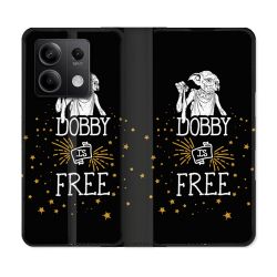 Housse cuir portefeuille pour Xiaomi Redmi Note 13 5G Harry Potter Dobby Free Noir