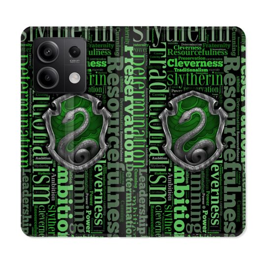 Housse cuir portefeuille pour Xiaomi Redmi Note 13 5G Harry Potter Serpentar