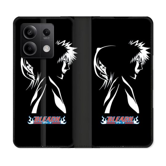 Housse cuir portefeuille pour Xiaomi Redmi Note 13 5G Manga Bleach Duo
