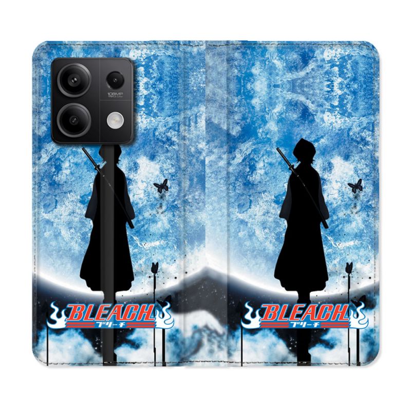 Housse cuir portefeuille pour Xiaomi Redmi Note 13 5G Manga Bleach Lune
