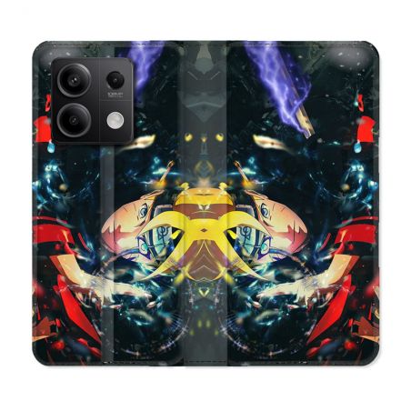 Housse cuir portefeuille pour Xiaomi Redmi Note 13 5G Manga Boruto Eclair