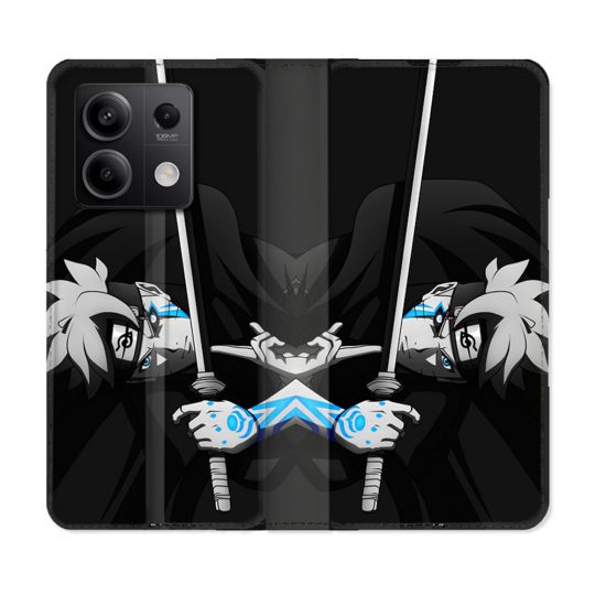 Housse cuir portefeuille pour Xiaomi Redmi Note 13 5G Manga Boruto Epée