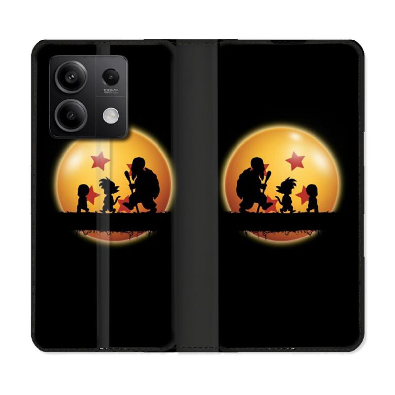 Housse cuir portefeuille pour Xiaomi Redmi Note 13 5G Manga Dragon Ball Vintage