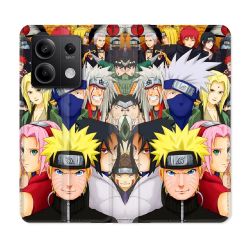 Housse cuir portefeuille pour Xiaomi Redmi Note 13 5G Manga Naruto Team