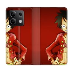 Housse cuir portefeuille pour Xiaomi Redmi Note 13 5G Manga One Piece Luffy
