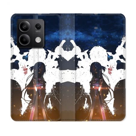 Housse cuir portefeuille pour Xiaomi Redmi Note 13 5G Manga SAO sword Art Online Asuna